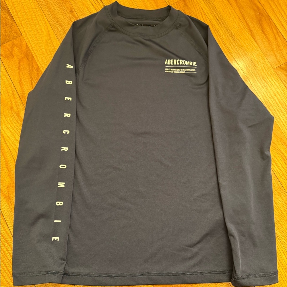 Abercrombie Kids Navy Performance Long Sleeve Tee